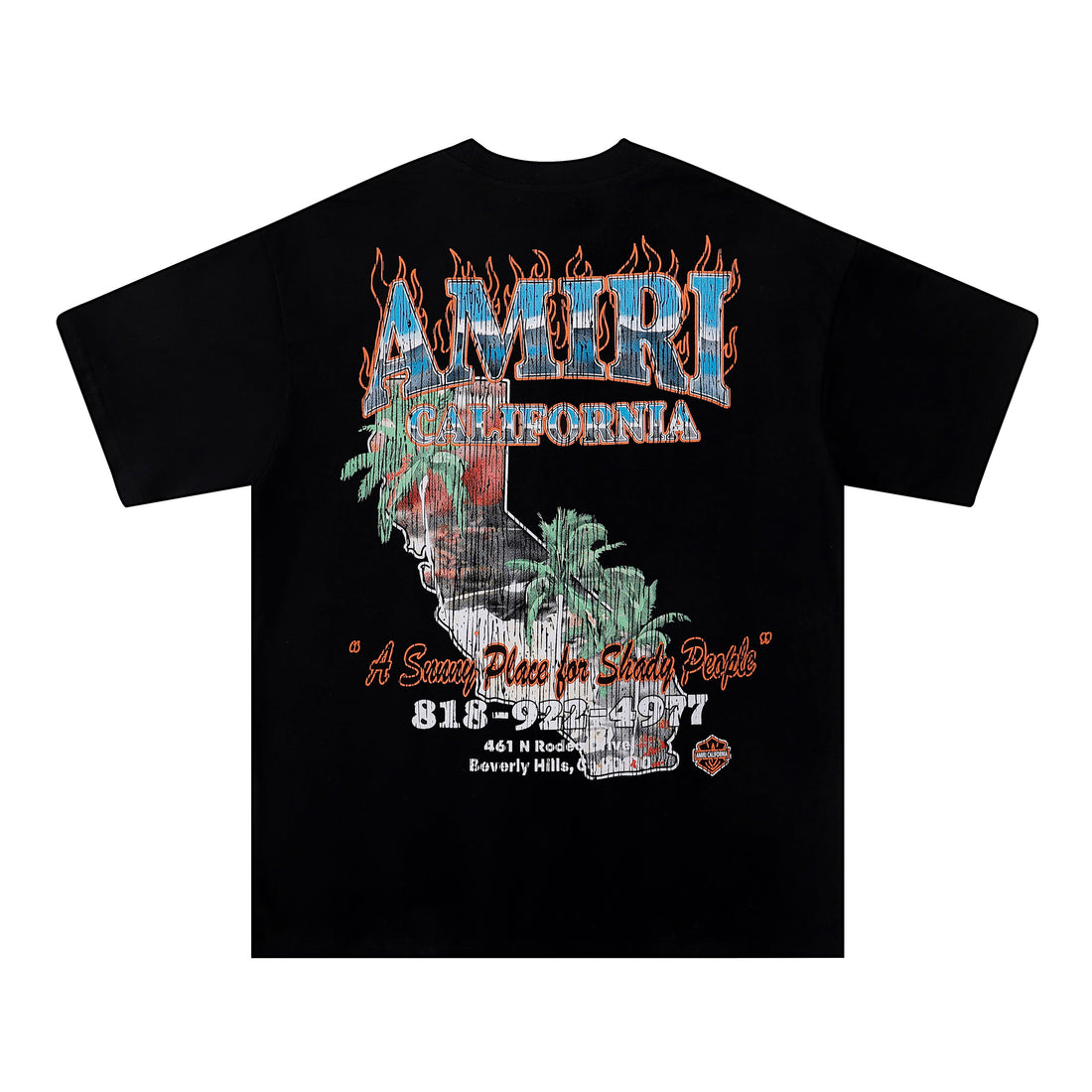 Amiri California Flame Tee (Black)