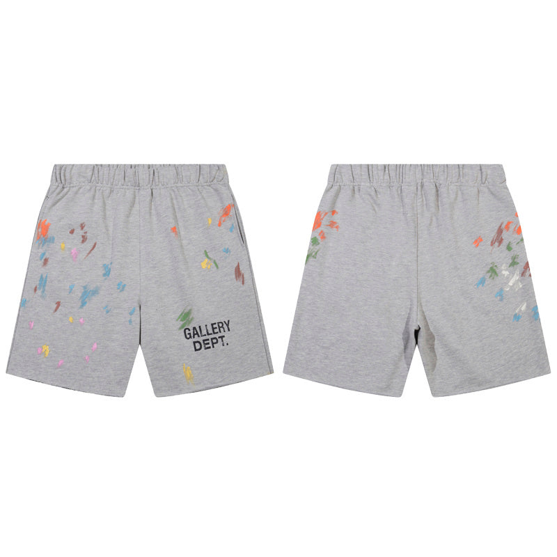 Gallery Dept. Paint Splatter Shorts (Black / Grey)